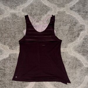 Athleta Dark Purple Tank Top with Strappy Back